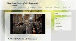Desktop Screenshot of franciscansoftheimmaculate.com